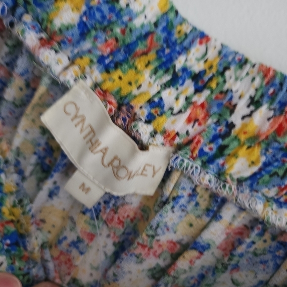 NWOT Cynthia Rowley - Multicolor Floral Ruffled Hem Maxi Skirt Sz S - Picture 8 of 9